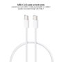 Nanocable Cable USB-C 2.0 de 60W 3A, 2 m, Blanco